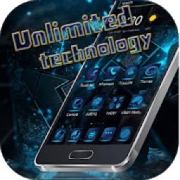 Blue Tech Cube Neon Theme 1.1.2