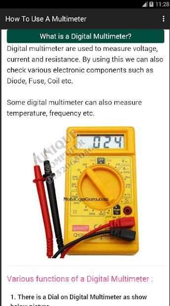 Electrical Tools How To Use A Digital Multimeter screenshot 2