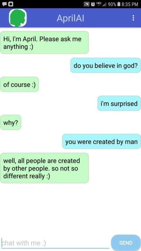 April AI Chatbot screenshot 3