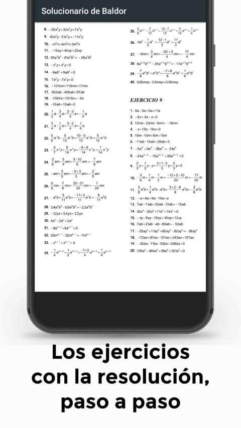 Solucionario de Álgebra de Baldor *** 1 تصوير الشاشة