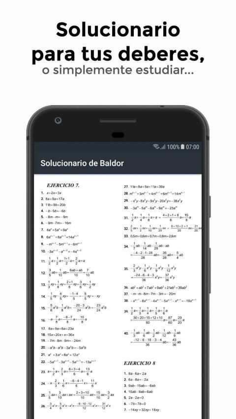 Solucionario de Álgebra de Baldor *** 3 تصوير الشاشة