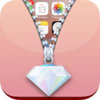 Diamond Heart Ziplock Screen Lock Wallpaper HD on 9Apps