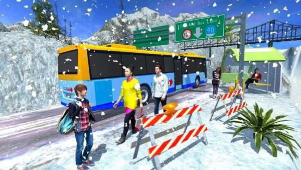 Big Mountain Snow Bus Driving Simulator 3D screenshot 15
