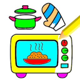 Kitchen Cooking Coloring - kids Coloring Game आइकन