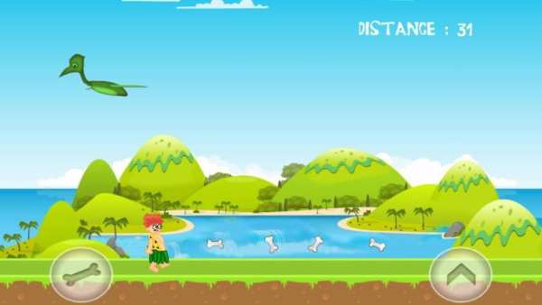 Angry Caveman Run स्क्रीनशॉट 1
