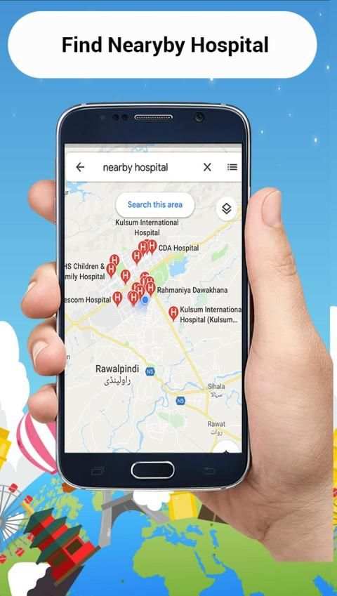 GPS Peta Navigasi Arah Berkendara Satelit Jalan screenshot 4