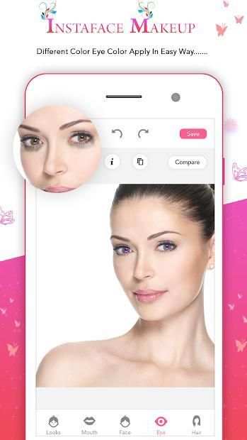 InstaFace Makeup - Beauty Camera Makeup स्क्रीनशॉट 1