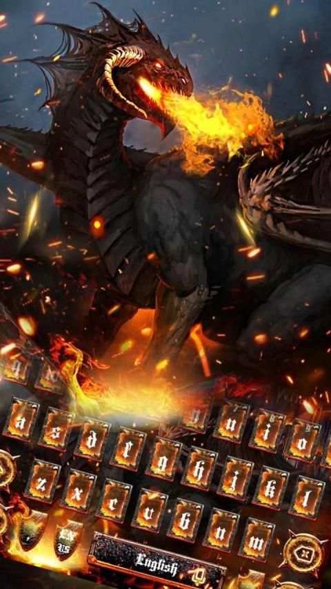 Hell Fire Dragon Age Keyboard Theme स्क्रीनशॉट 3