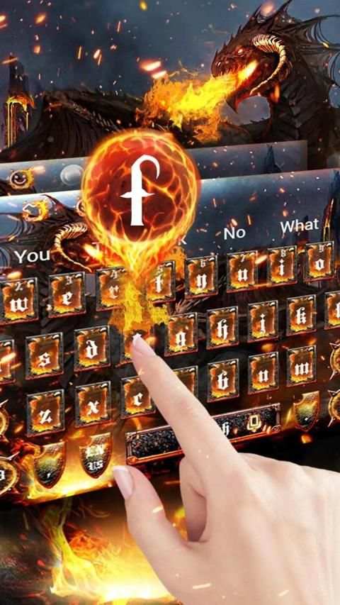 Hell Fire Dragon Age Keyboard Theme screenshot 2