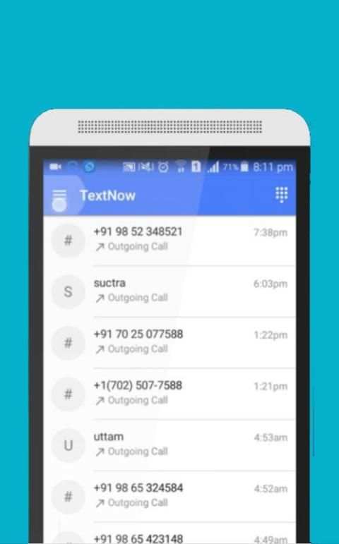 Text Now free text & Texting calls स्क्रीनशॉट 1