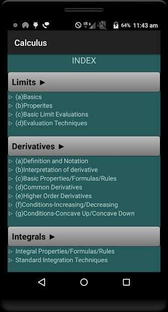 Calculus Quick Reference Pro screenshot 2