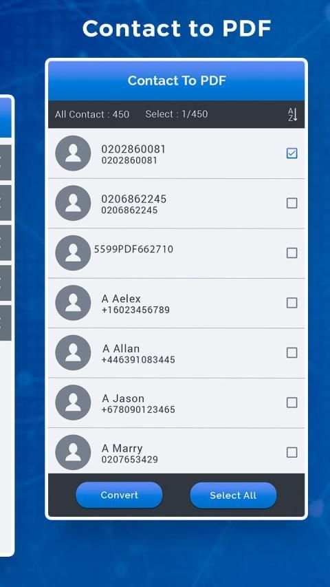 Contacts To PDF - Phone Contacts PDF Export स्क्रीनशॉट 4