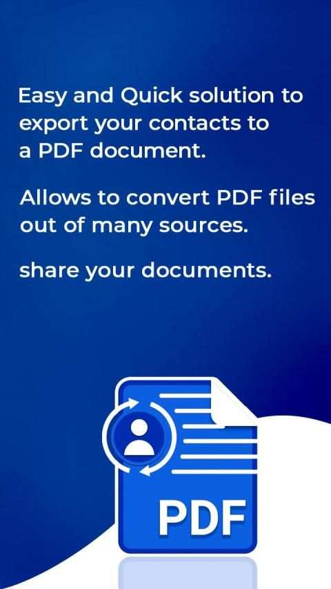 Contacts To PDF - Phone Contacts PDF Export स्क्रीनशॉट 1