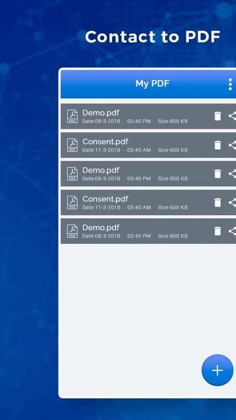 Contacts To PDF - Phone Contacts PDF Export स्क्रीनशॉट 5