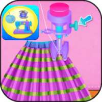 Sewing of school clothes - game girls logo