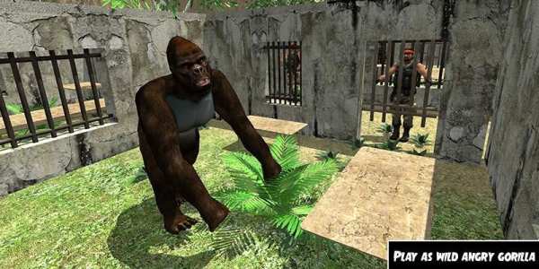 Wild Gorilla Jail Escape – Angry Ape Survival स्क्रीनशॉट 9