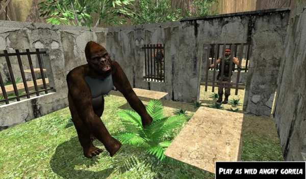 Wild Gorilla Jail Escape – Angry Ape Survival स्क्रीनशॉट 4