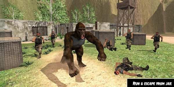 Wild Gorilla Jail Escape – Angry Ape Survival स्क्रीनशॉट 6