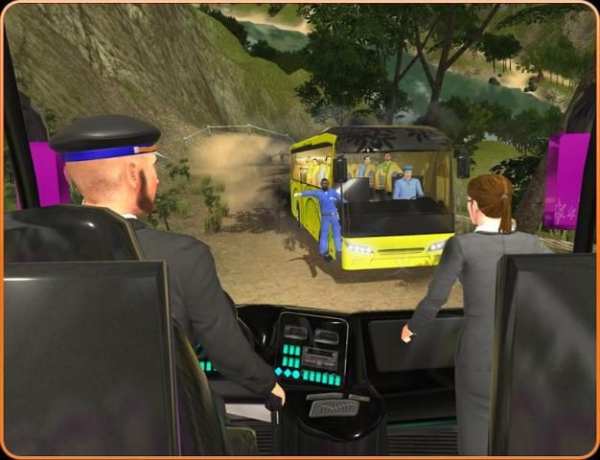 OffRoad Transit Bus Simulator - Hill Coach Driver स्क्रीनशॉट 13