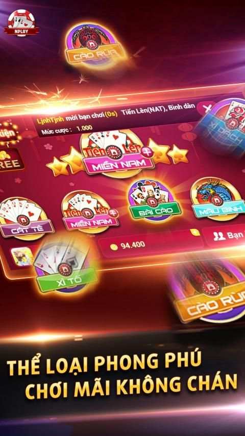 NPlay – Game Bài online, Tiến Lên, Xì Tố, Mậu Binh screenshot 5