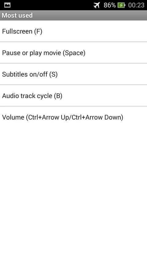 Free VLC Player Shortcuts screenshot 2
