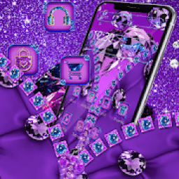 Lavender Diamond Zipper Theme आइकन