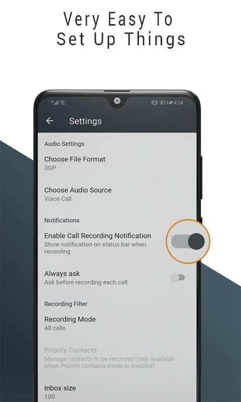 Automatic Call Recorder - Free call recorder 2019 screenshot 1