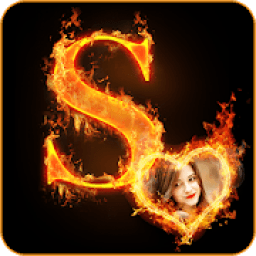 Fire Text Photo Frame आइकन