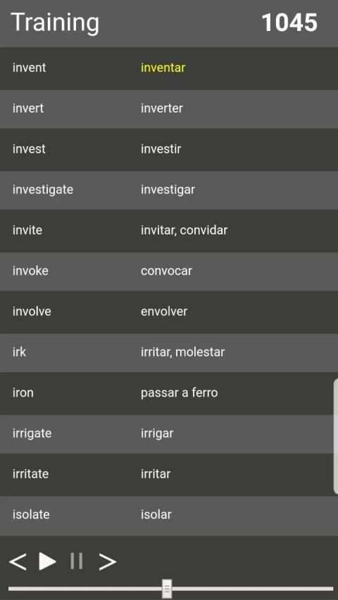 Treinador de Verbos Automático -Inglês e Português screenshot 3