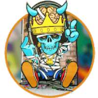 Colorful graffiti cool theme