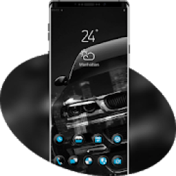 ikon Black SUV Car Blue Color theme