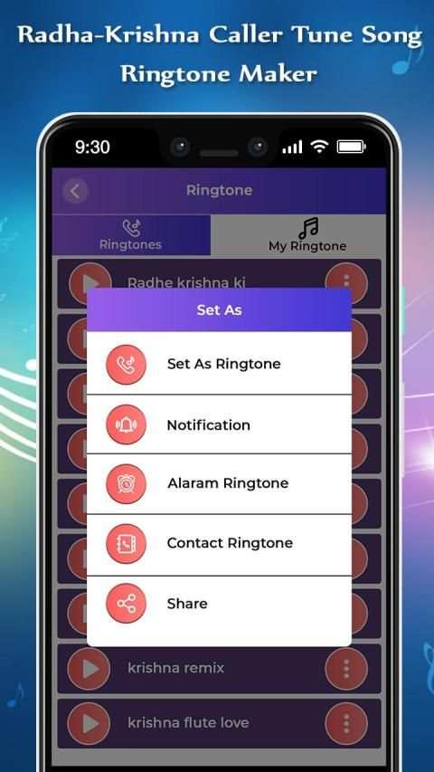 Radha-Krishna Caller Tune Song-Ringtone Maker screenshot 4
