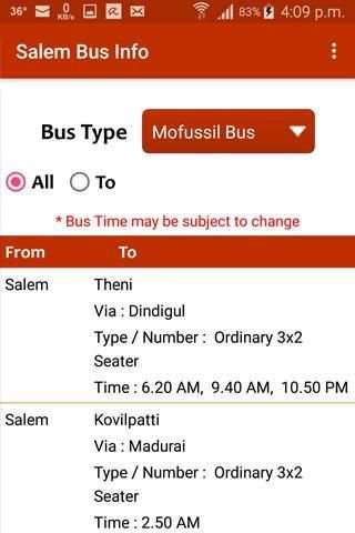 Salem Bus Info screenshot 2