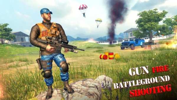 Gun Fire : Battleground Shooting Game स्क्रीनशॉट 2