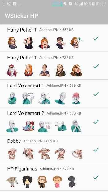 Stickers Harry P para WhatsApp screenshot 1