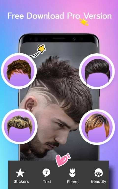 Men Hairstyles Changer स्क्रीनशॉट 1