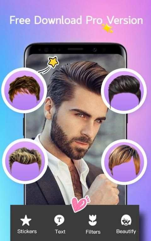Men Hairstyles Changer स्क्रीनशॉट 3