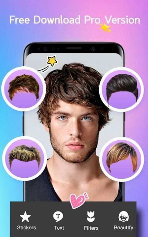 Men Hairstyles Changer स्क्रीनशॉट 4