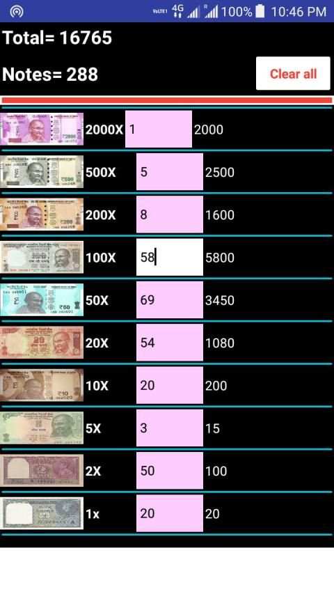 Denomination Cash Calculator India screenshot 7