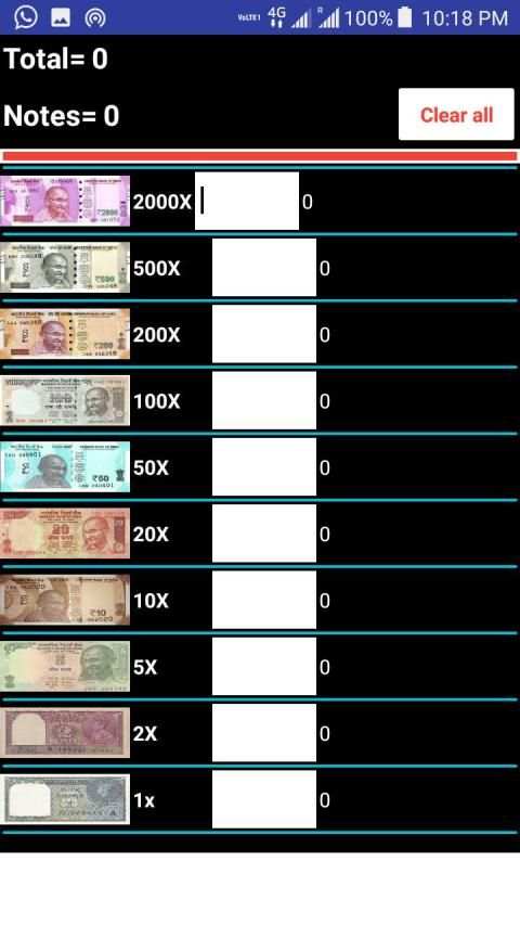 Denomination Cash Calculator India screenshot 8