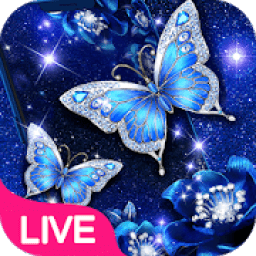 Shiny Blue Butterfly Live Wallpaper icon
