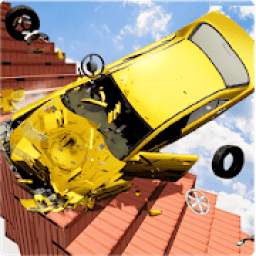 Beamng Drive Death Stair Car Speed Crash 1.0