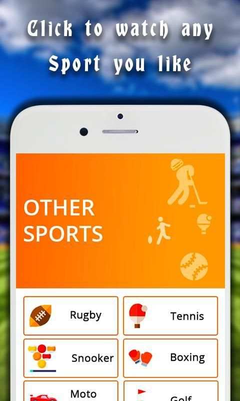 Live TV - Online Streaming: HD Sports Channel Free स्क्रीनशॉट 1