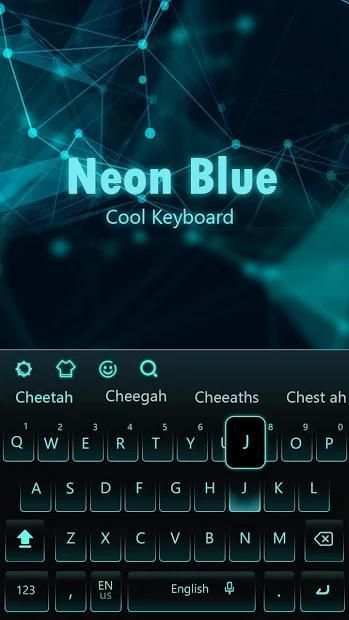 Live Neon Blue Keyboard screenshot 1