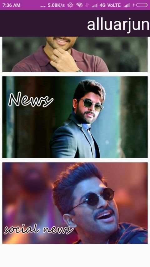 Allu Arjun social media updates screenshot 2