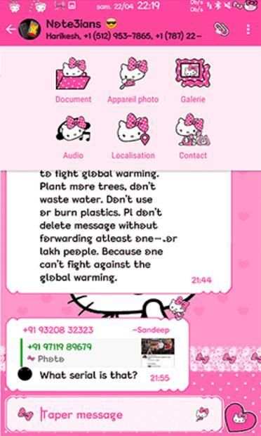 theme WA pink key for android screenshot 1