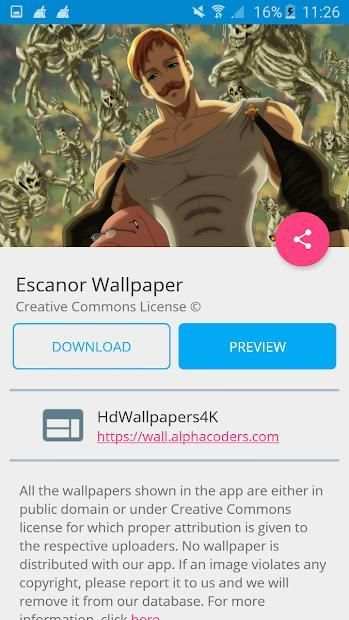 Escanor Wallpaper स्क्रीनशॉट 1
