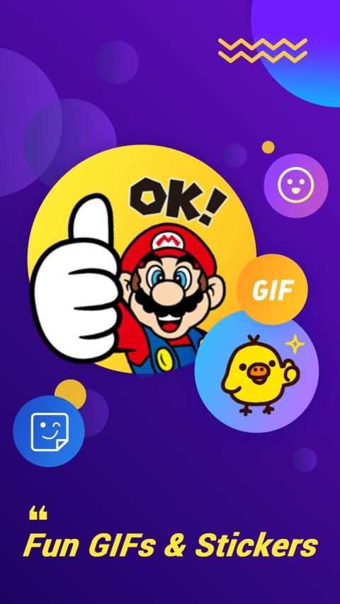 INKeyboard- wasticker, keyboard themes, emoji screenshot 2