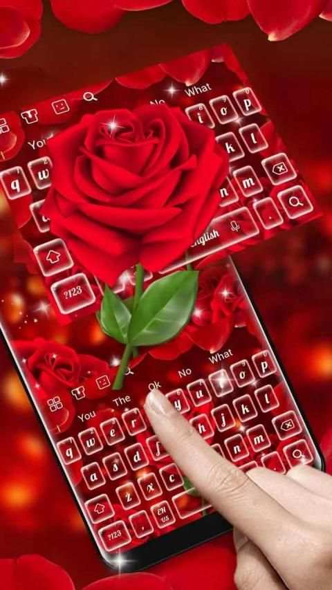Love Rose Live Keyboard Theme स्क्रीनशॉट 2