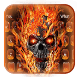 Horror Fire Skull Keyboard आइकन